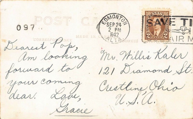 LP35 Fort McMurray Alberta  Canada RPPC Postcard  