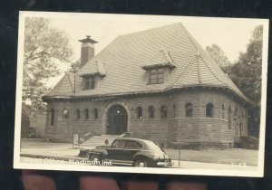 RPPC MADISON INDIANA U.S. POST OFFICE 1940;s CAR REAL PHOTO POSTCARD