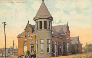 T&OC Railroad Depot Bucyrus Ohio 1910 postcard