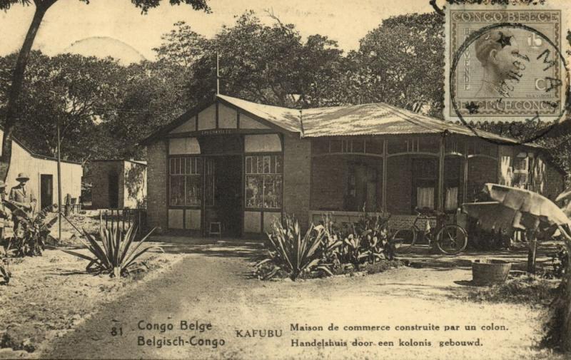 belgian congo, KAFUBU, Business House built by a Settler (1924) Postcard (81)