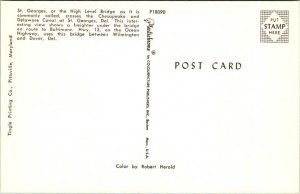 St. Georges Delaware High Level Bridge, Chesapeake Postcard