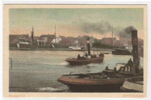 Steamer Tugs Maasgezicht Rotterdam Netherlands 1910c postcard