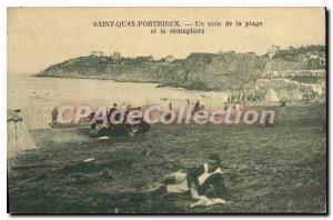 Old Postcard SAINT-QUAY-PORTRIEUX Beach semaphore