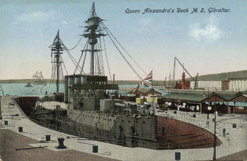 gibraltar, Queen Alexandra's Dock No. 2 (1910s)