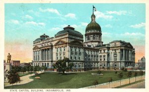 State Capitol Building Historic Landmark Indianapolis Indiana Vintage Postcard