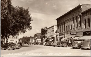 Red Oak Iowa East Side of Square c1941 RPPC Postcard E98 *as is