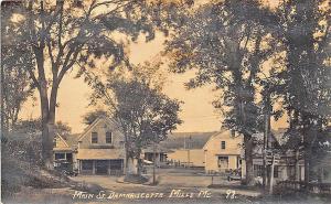 Damariscotta Mills ME Main Street View Store Fronts RPPC Postcard