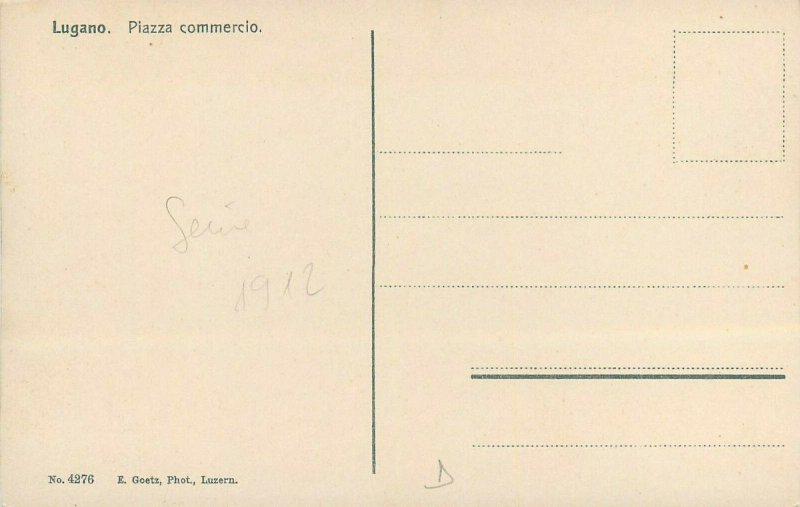 Switzerland Ticino Lugano animated square c.1912