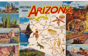 Greetings From Arizona With Map