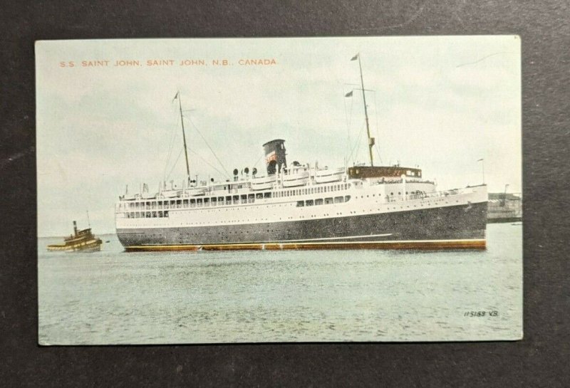 Mint Vintage SS St John St John New Brunswick Canada Picture Postcard