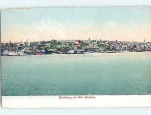 Damaged Back Pre-1907 PANORAMIC VIEW Newburgh New York NY A3812