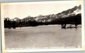 RPPC Minam Lake Wallowa Lake Wonderland OR Vintage Postcard W15