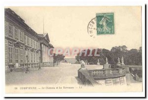 Compiegne Old Postcard The castle and terraces