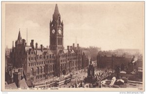 MANCHESTER, Lancashire, England, United Kingdom; Town Hall & Albert Square, 1...