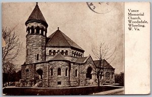 Wheeling West Virginia 1909 Postcard Vance Memorial Church Woodsdale