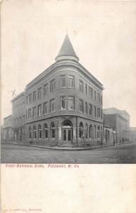 E15/ Piedmont West Virginia WV Postcard c1910 First National Bank Building