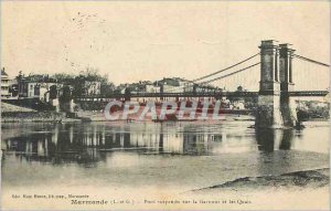 Postcard Old Marmande (L and G) Suspension Bridge
