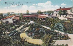 California San Diego Inner Court Of Ramona's Home 1920