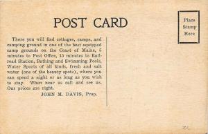 Wells Corner ME Ocean View Park Advertising Postcard