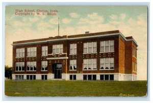 Clarion Iowa IA, High School Building Campus Unposted Antique Postcard