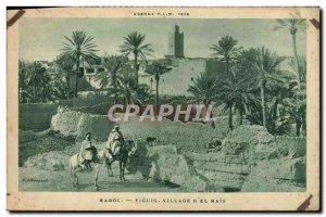 Old Postcard Morocco Figuig Village D & # 39El But