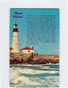 Postcard Down Maine, Portland Head Light, Portland, Maine