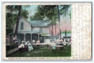 Des Plaines Iowa IA Postcard Religious Headquarters Womans Foreign Mission 1912