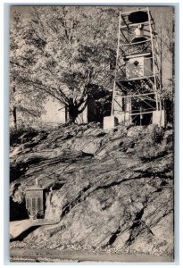 c1910's Civil War Memorial And Old Fire Bell Newmarket New Hampshire NH Postcard