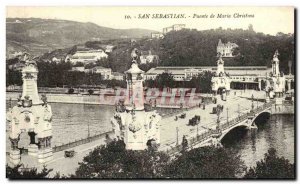 Postcard Old San Sebastian Puente Mary Christina