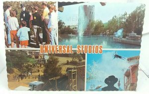Vintage Postcard Multiview Universal Studios California The Phantom Naval Battle