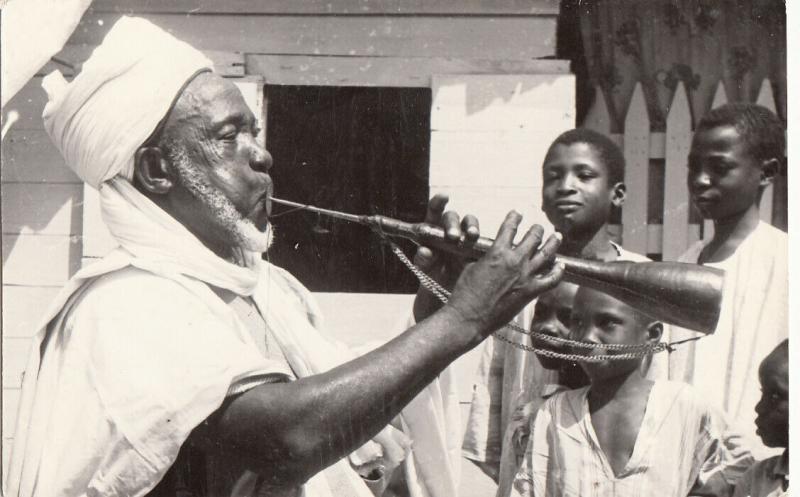 Ghana aligater native african ethnic real photo postcard