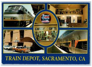 c1960s Train Depot Candy Gifts Cars Sacramento California CA Unposted Postcard 