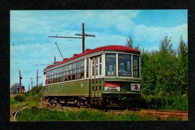 PQ Trolley Train Car MONTREAL QUEBEC Canada Postcard QC Carte Postale Streetcar