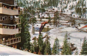 SQUAW VALLEY, California, 1950-60s; Panoramic view from Papoose Peak