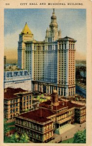 NY - New York City - City Hall & Municipal Building