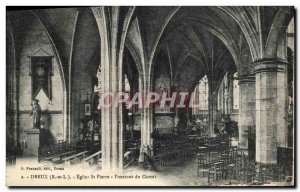 Old Postcard Chateau de Dreux St Peter's Church Choir Circumference
