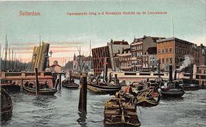 Openstande Brug Boompjes Gezicht Leuvehaven Rotterdam Netherlands postcard