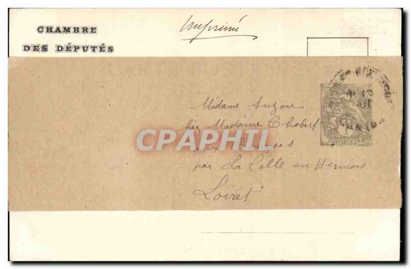 Paris Old Postcard Chamber of Deputies session hall