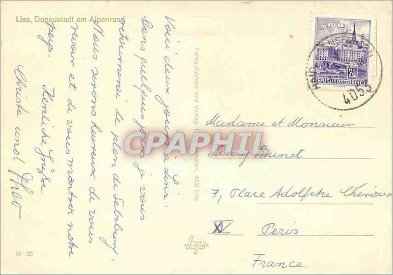 Modern Postcard Linz am Donaustadt Alpenrand Boat