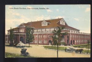 SEDALIA MISSOURI STATE FAIR LIVE STOCK PAVILION FAIR GROUNDS MO. OLD POSTCARD