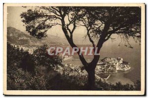 Postcard Old French Riviera Monaco Monte Carlo Overview