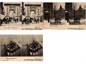 FRANCE 43 Vintage STEREO Postcards pre-1940 (L4479)