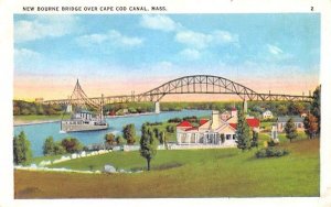 New Bourne Bridge in Cape Cod, Massachusetts over Cape Cod Canal.