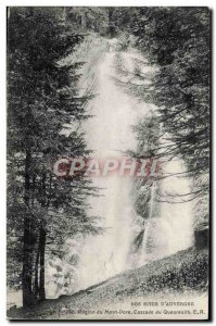 Old Postcard Region Du Mont Dore Waterfall Queureuilh