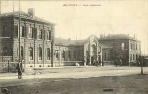 france, AULNOYE, La Gare, Railway Station (1908) Postcard