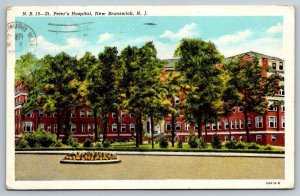 St. Peter's Hospital  New Brunswick  New Jersey  Postcard  1951