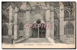 Old Postcard Bourges North Door of the Cathedral