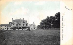 Wichita Kansas~Masonic Home~Church Behind~Fire Destroyed 1916~5 Dead~1912 PC
