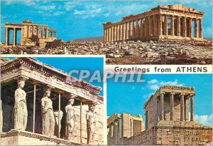Modern Postcard Greetings from Athens Greece