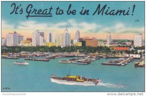 Florida Miami Skyline and Yacht Basin